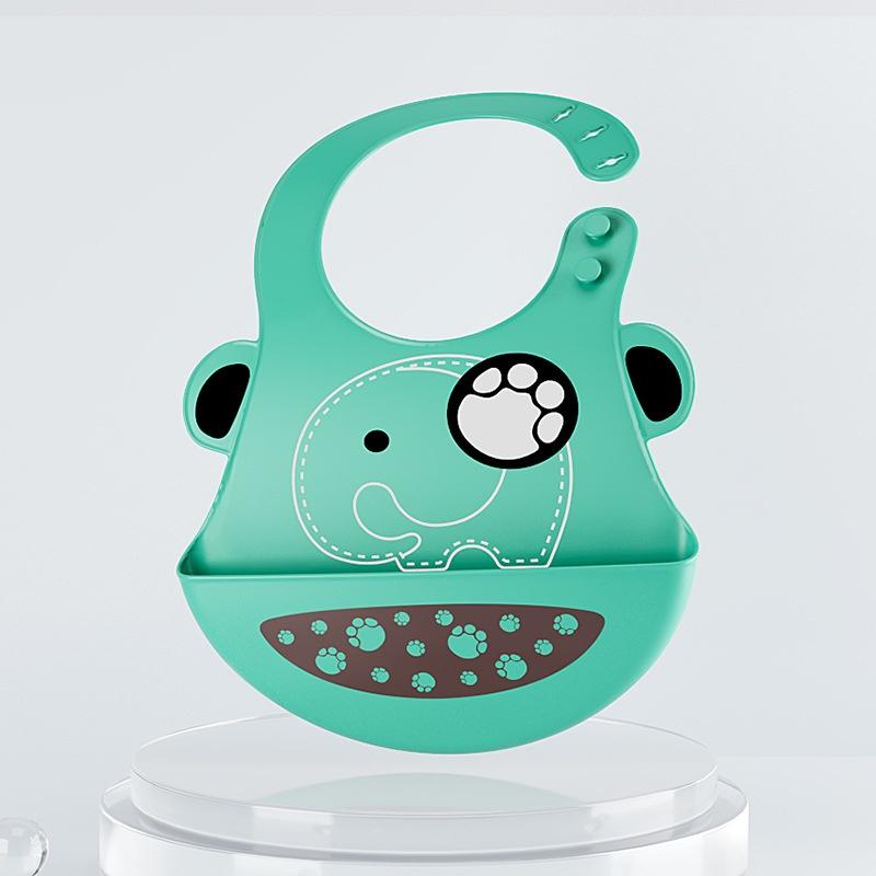 

Детский трехмерный нагрудник слоненок жираф обезьяна силиконовый водонепроницаемый нагрудник