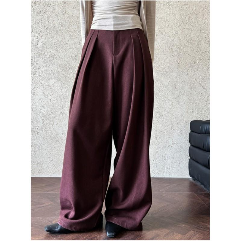 

Женские осенние однотонные брюки в стиле темперамент XS