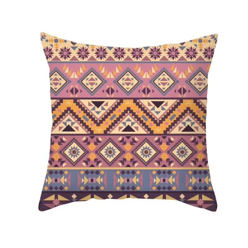45*45cm Tribal Striped Indian Totem Pillowcase Living Room Sofa Office Chair Lumbar Cushion  Cover Home Decoration