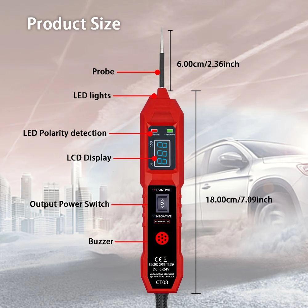 8A Automotive Electric Circuit Tester Continuity Testing Car Power Circuit Probe Kit  Auto Repair