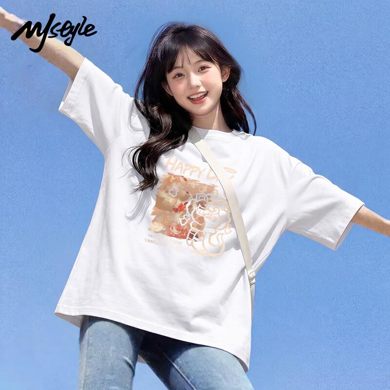 MJ STYLE Women's Cotton Graphic T-Shirt