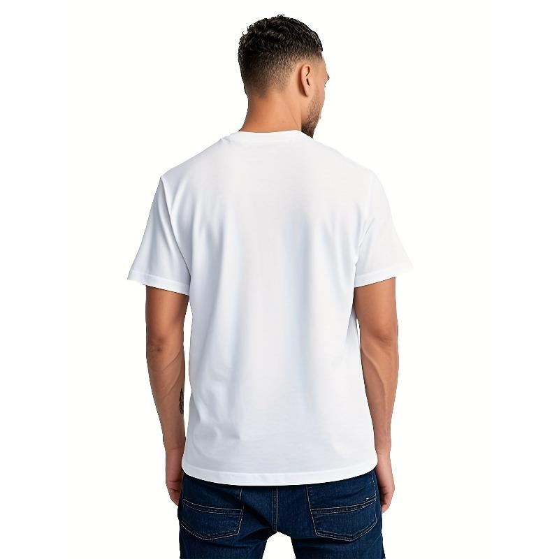 Europäische Größen TOM UND JERRY Lustiges T-Shirt mit Gitarrengrafik   Lässiges T-Shirt mit Cartoon-Charakterdesign, Streetwear-Stil Rundhals Kurzarm