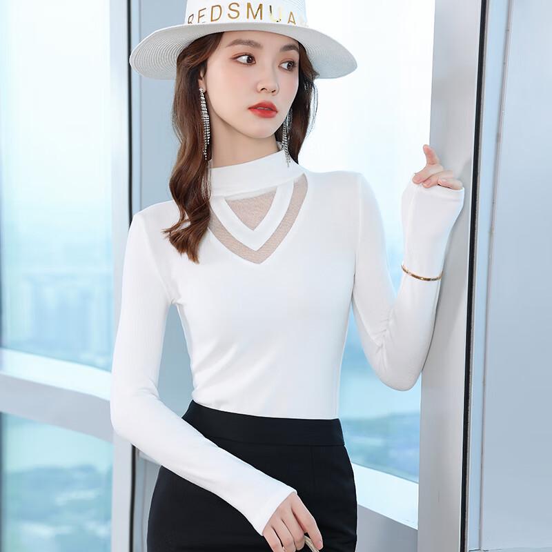 Treamon Dam Mock Neck Mesh Långärmad Baslager Topp