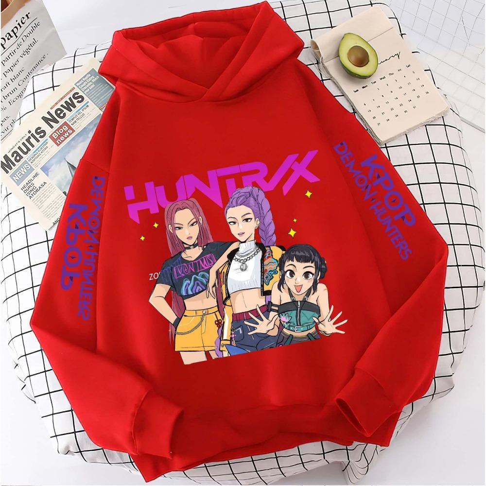 K-pop Devil Hunter Hoodie Girls' Long Sleeve Jacket Saja Children's Printed Hoodie Fashion Hoodie Children's Top