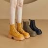 2026 Autumn/Winter New High Top Korean Edition Side Zipper Thick Bottom Casual Women's Shoes