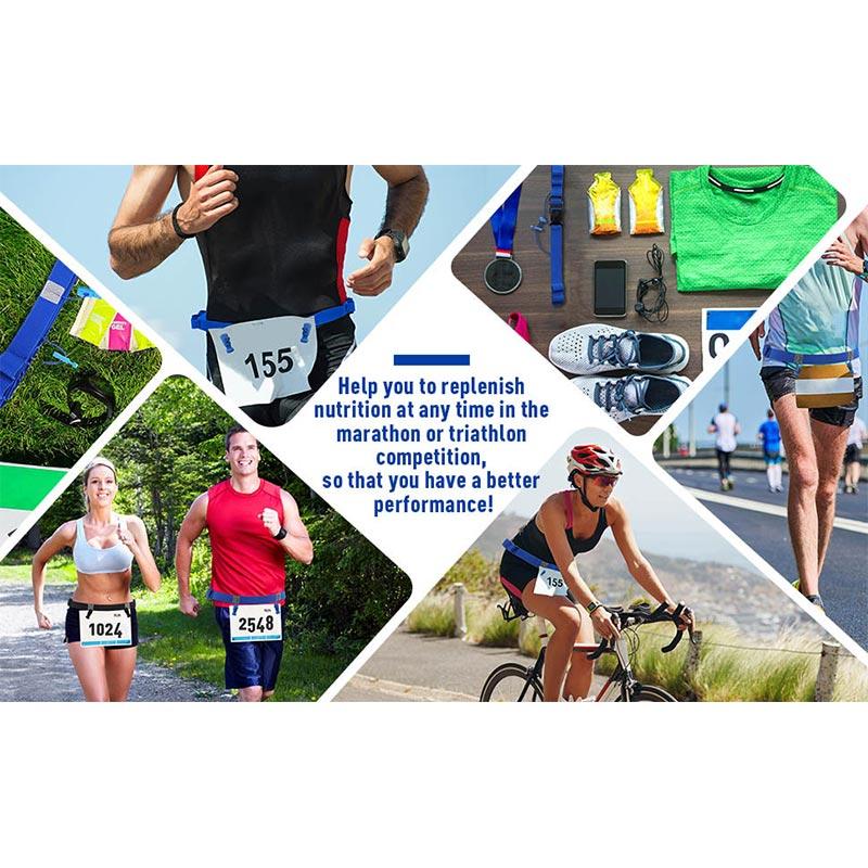 Marathon Number Plate Belt Adjustable Elastic Running Sports Belt Energy Running Belt Night Running Reflective Belt Sports Belt