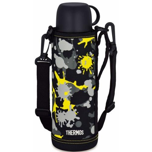 Thermos Vacuum Insulated 2-Way Water Bottle, 1.0L/1.03L, Black Paint, FHO-1001WF BK-PT