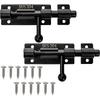 2 Pack Door Bolt Latch, Heavy Duty Stainless Steel Slide Door Lock with Padlock Hole, Thickened Gate Latches Safety Door Bolt Latch Lock for Wine