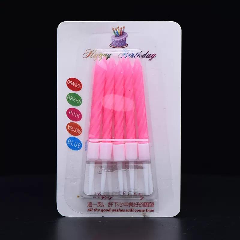 Exquisite 8cm Thread Candle Romantic Birthday Party Decor Golden Silver Color Creative Paraffin Wax Candles