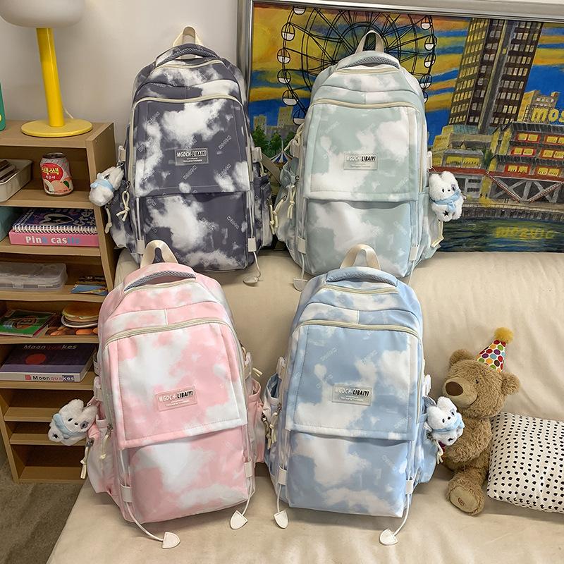 Women's Large Capacity Backpack Computer Travel Backpack Lightweight Senior High School Student Schoolbag