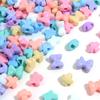 50pcs Bows Acrylic Beads Mixed Color Butterfly Loose Beads For Jewelry Making DIY Bracelets Phone Chain Keychain Accessories
