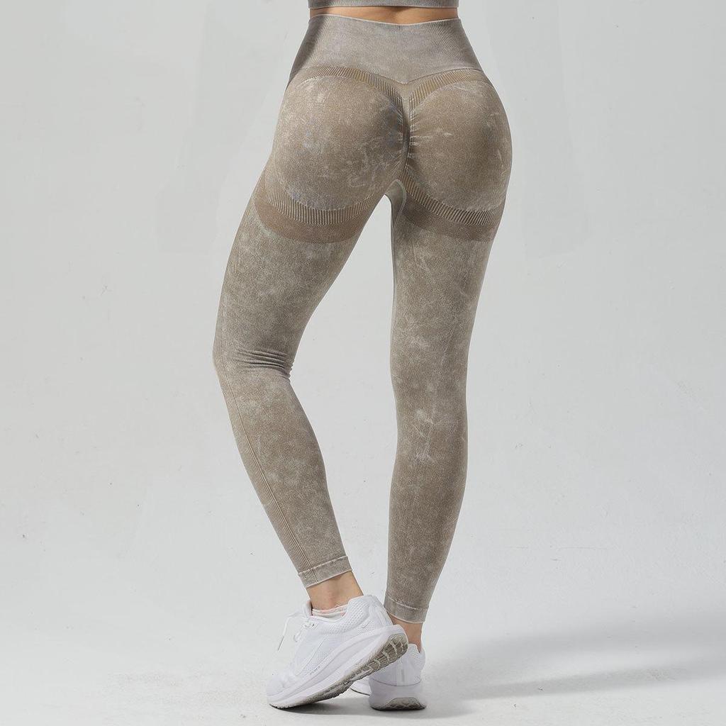 Zestaw do jogi dla kobiet z wysokim stanem: Spodnie podnoszące biodra i top z długim rękawem