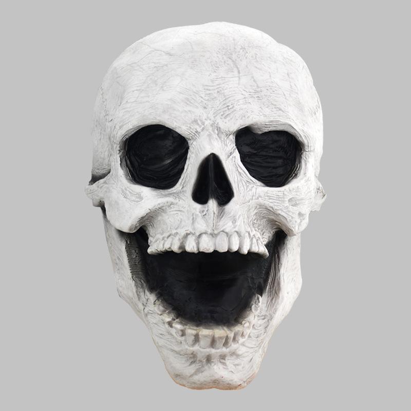 

Halloween Horror Skull Mask Haunted House Escape Room Movie Role-Playing Props Scary Ghost Face Latex Mask White Ghost Skeleton