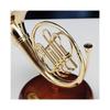 French Horn Music Box Klassische Aufzieh-Twirling Music Box Rotierende Basis Messing-Blasinstrument Miniatur-Artware-Geschenk