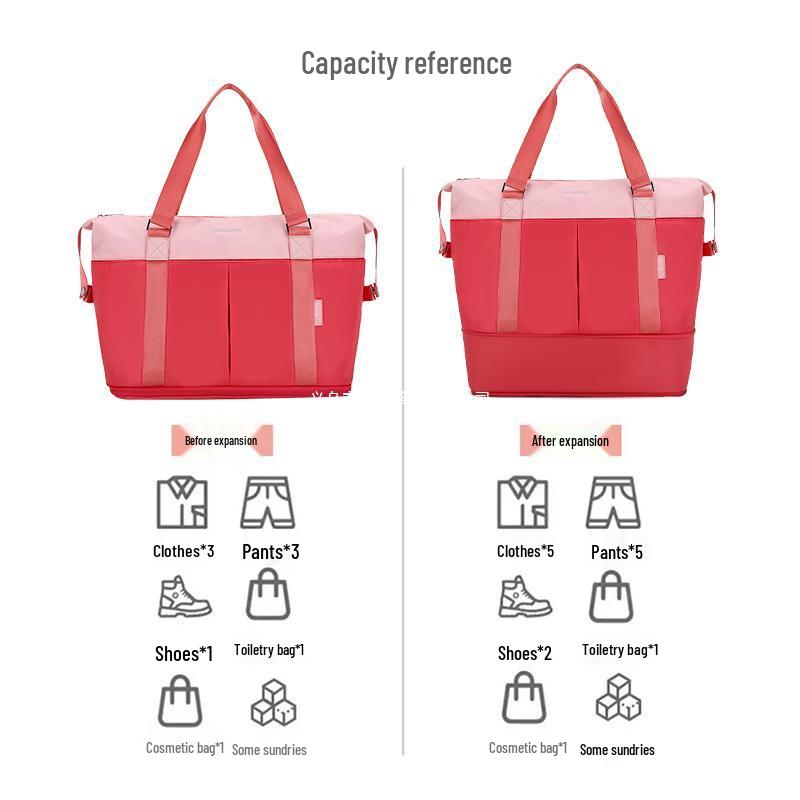 Man Yueyi Expandable Large Capacity Trolley Handbag: Versatile Travel, Business, and Fitness Bag.