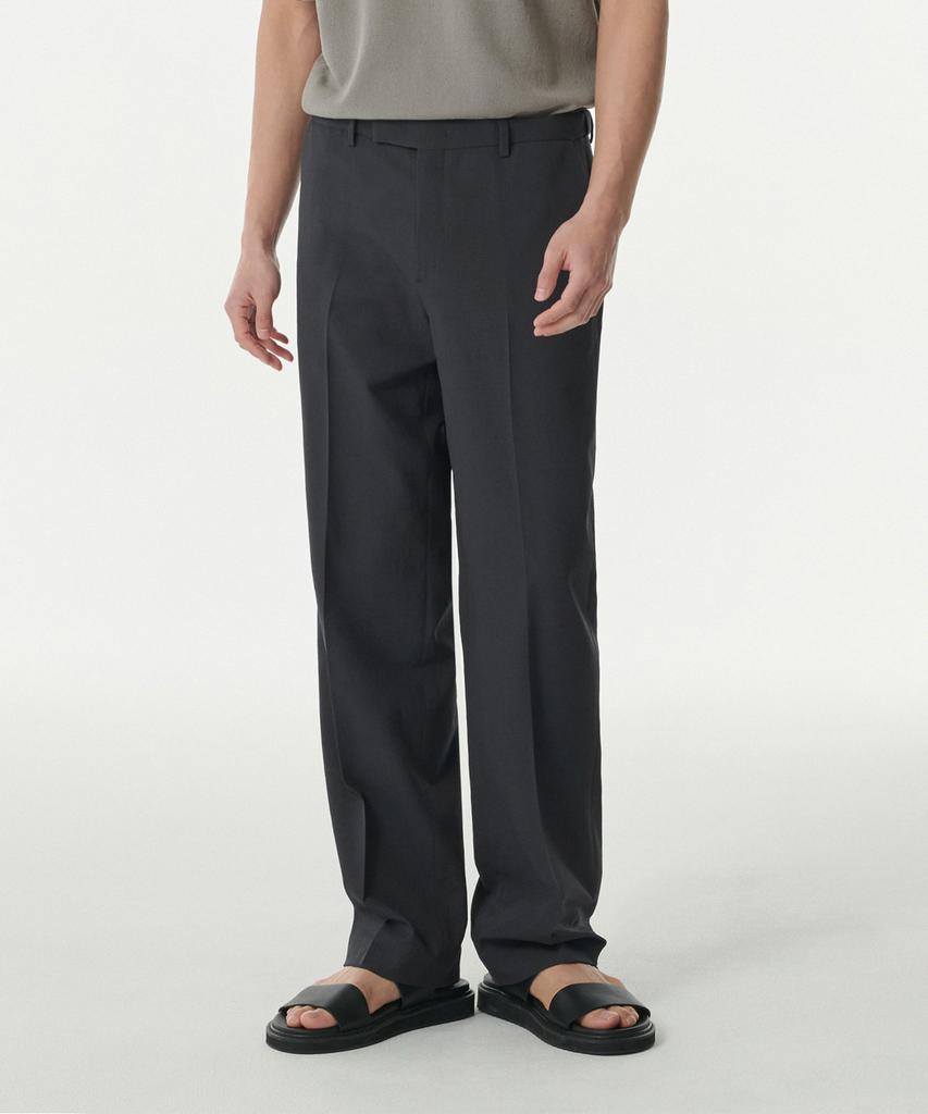 MUSINSA STANDARD Cool Touch Semi-Wide Hidden Banding Slacks [Gray]
