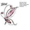 Alloy Brooch Butterfly Dazzling Rhinestone Inlay Zinc Pin Suits Coats
