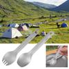 Portable Camping Spoon Strong Camping Titanium Spork Spoon Tableware Soup Spoon