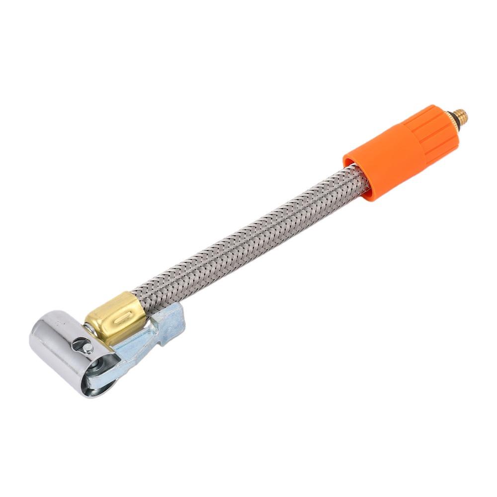 Stainless Steel Inflator Hose Extension Tube M6 x 1 Thread Air Chuck Car/Motorcycle