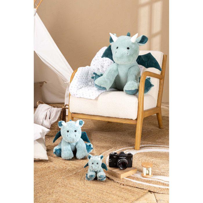 Peluche - Dragon Trendy Color Vert d'Eau - 50 Cm