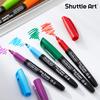 Shuttle Art Whiteboard Marker Fine Tip for and LED Suitable for and Markers, Water-Erasable Pens, 12-Color Set, (1mm), Whiteboards, Glass, Plastic,