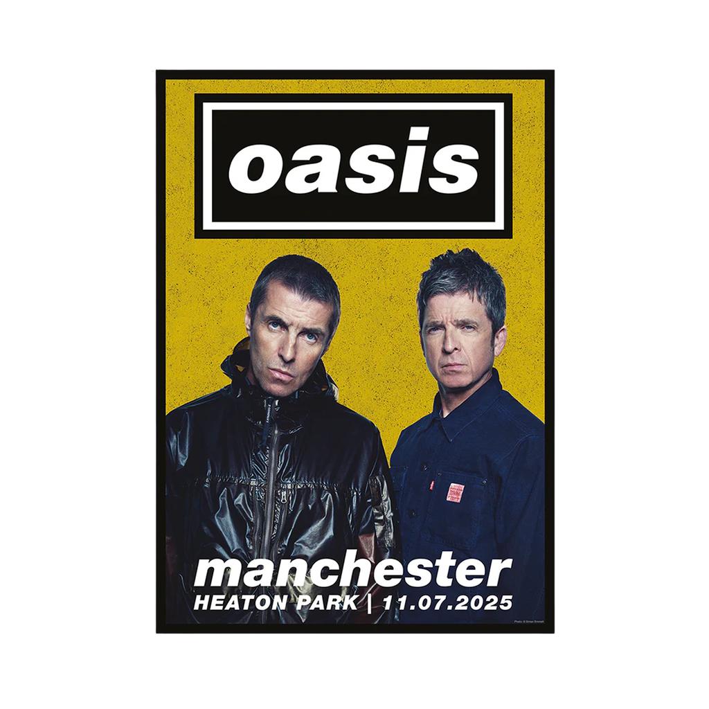Poster Litografico Oasis Live '25 Evento di Manchester