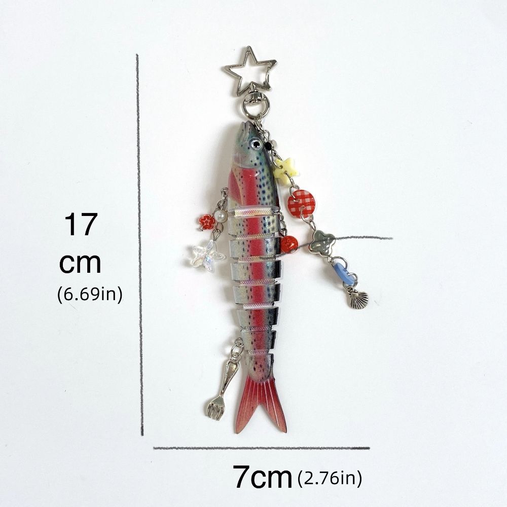 Phone Lanyard Handmade Fish Keychains High-precision Fish Bait Lanyard  Backpack