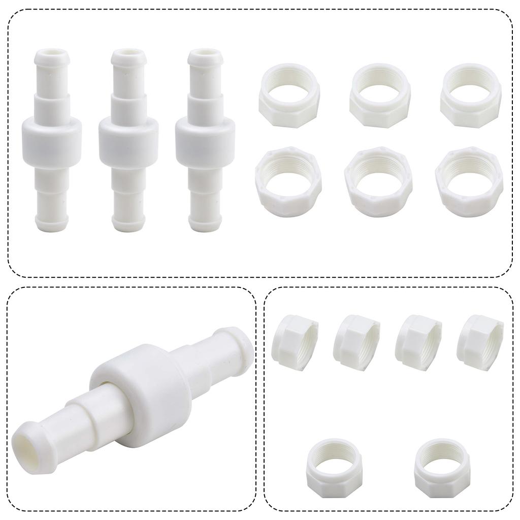 3pcs Pool Cleaner Hose Swivel D20 and Hose Nut D15 Set Compatible with 180 For 280 380 Pool Cleaner Feed Hose Connectors