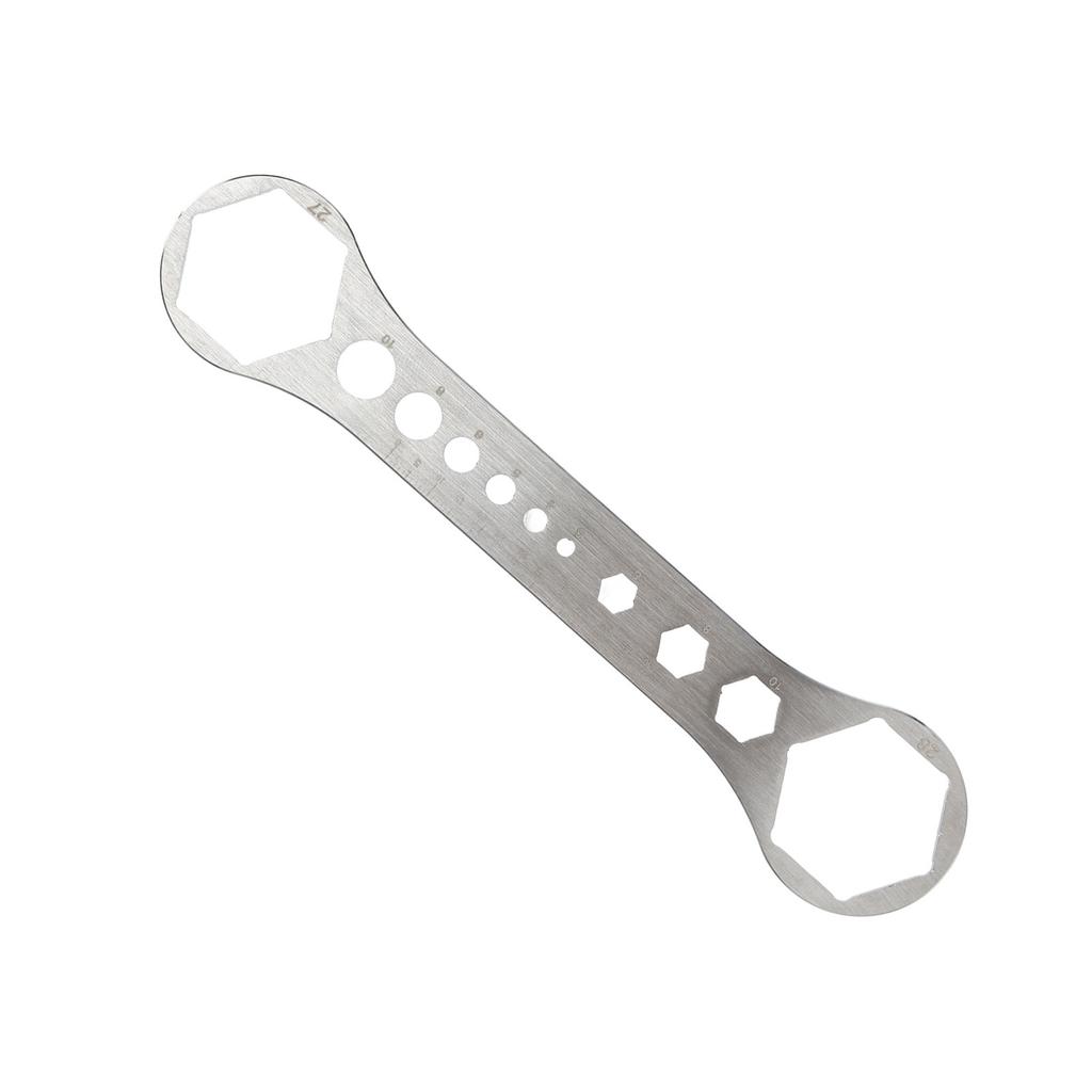 Bike Front Fork Wrench Stainless Steel Bicycle Pneumatic Fork Cover Removal Tool for Mountain Bike 27‑28mm 1.06‑1.1in