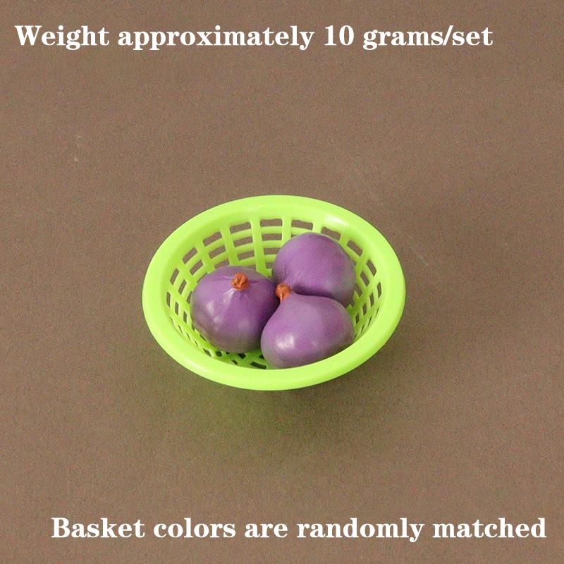 Dollhouse Simulation Vegetable Basket Set Dollhouse Decoration Mini Play Toys Kitchen Life Scene Model Accessories Props