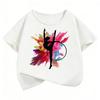 Mode Retro Tanzen Buntes Design T-Shirts Y2k Kurzarm Kinder Kinder T-Shirt Mädchen Sommer Frühling Lässiges Oberteil Tee