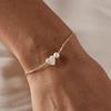 Stainless Steel Pearl Beading Bracelet Stackable Bracelet Fashionable Gold PlatedChain Women Wrist Jewelry Trendy Party Gift