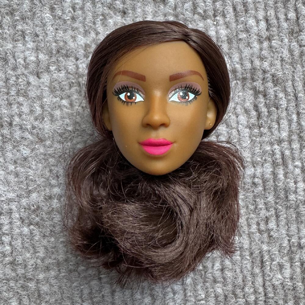 1/6 Dark Skin Tone Doll Figures Heads Joints Movable Solid Doll 30cm DIY Doll Playing Parts