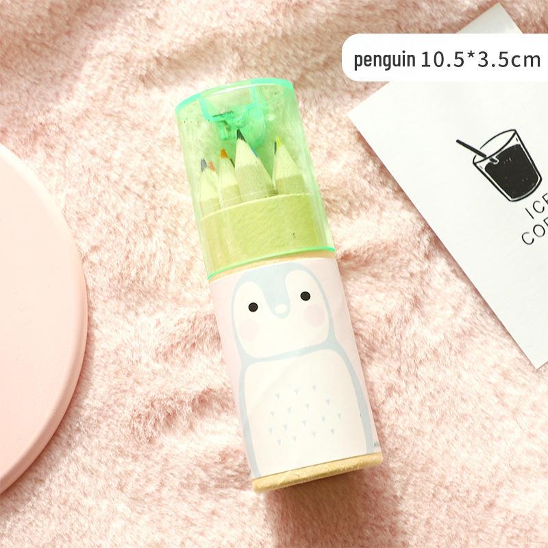 Set Mini Creioane 12 Culori pentru Copii - Drăguț, Mic și Perfect pentru Colorat și Desenat