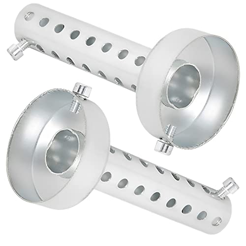 

MIMIA Мотоциклетный глушитель внутренний с внутренней крышкой, диаметр 60 мм, глушитель, регулировка громкости, глушитель, комплект из 2 труб (Серебряный: Диаметр 60 мм)