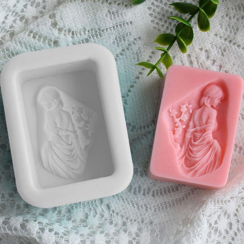 Mermaid Girl Silicone Mold Candle Resin Making Tool DIY Candle Moulds Ornaments Hand-made Home Decorations Supplies