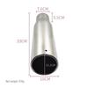 Mirror Silver Stainless Steel Car Exhaust Muffler Tailpipe, 7.6 Caliber Decor Accessory