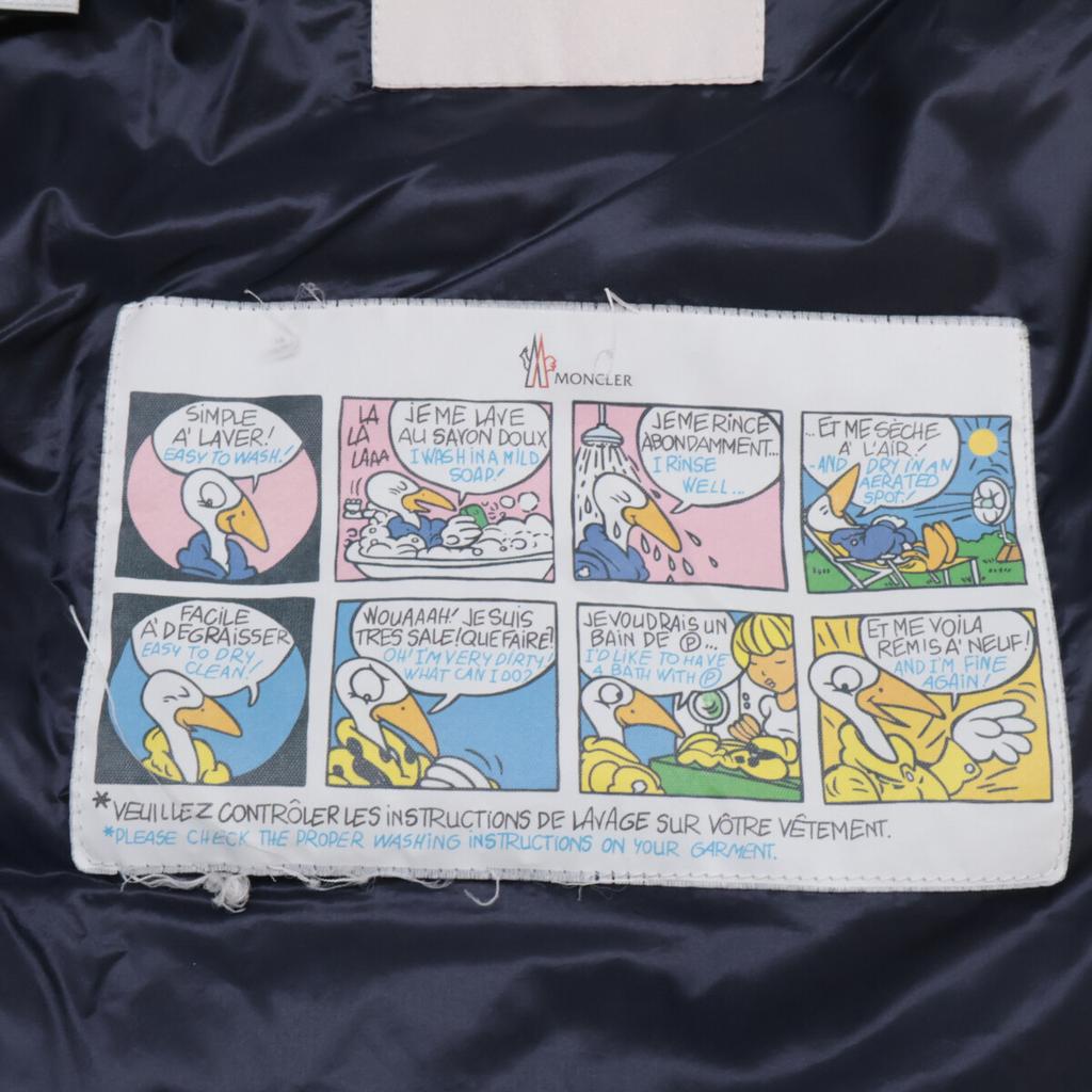 MONCLER RAY GILET hooded down vest Jacket 1 NavyUsed