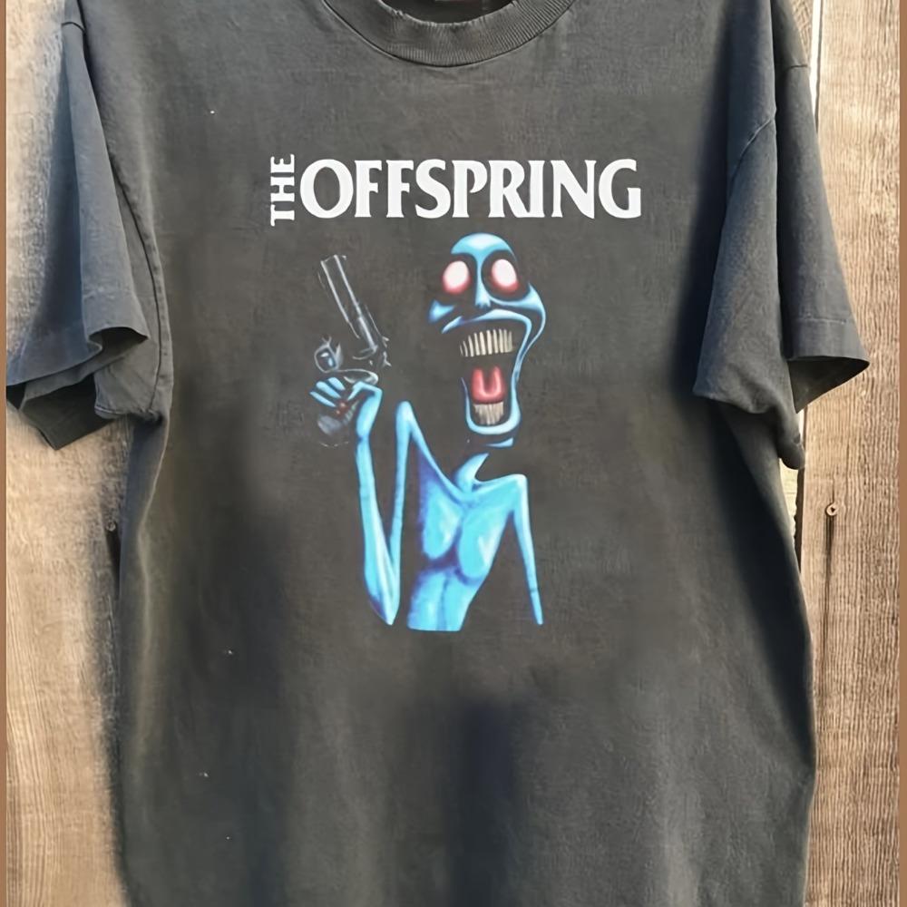 

Retro 90s Offspring Band Classic Charcoal Black T-shirt Summer New High Street Casual Loose Unisex T-shirt 5XL