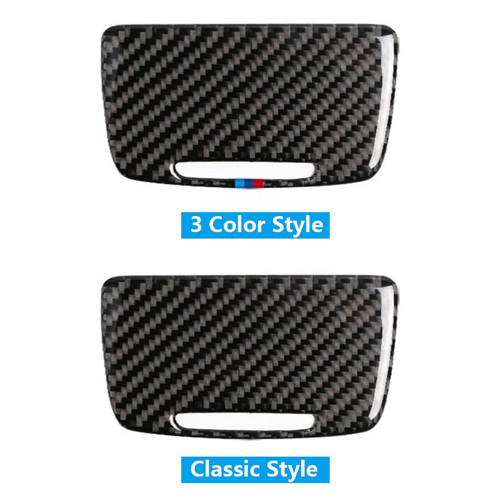 Auto in fibra di carbonio controllo centrale posacenere portasigarette adesivi copertura interni per BMW F10 F18 serie 5 2011-2017