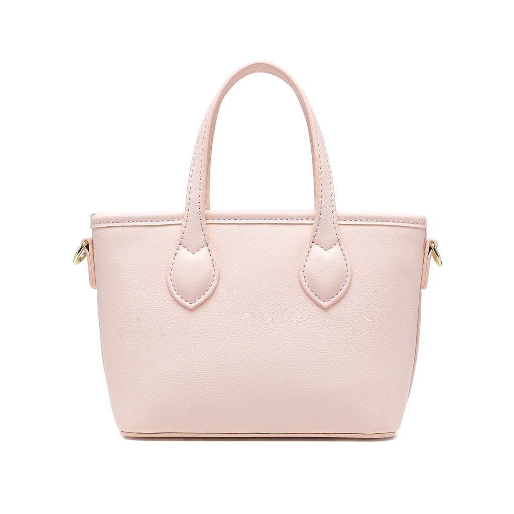 New Disney Mickey PU Crossbody Handbag Women's Pink/Ecru DHF41374-A