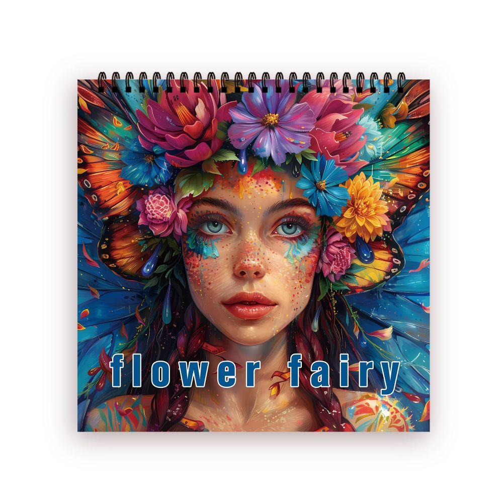 

30 Sheets Adult Spiral Colouring Book, 8.3x 8.3 inch 100gsm Thick Paper, Perfect for Back to School Gifts, Halloween Gifts