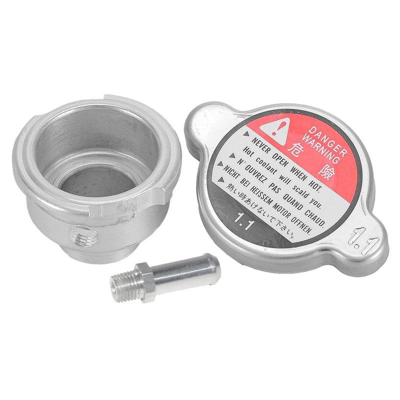 Universal Car 1-1/4  ID Weld On Aluminum Alloy Filler Neck With 1.1 Bar Cap Silver