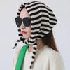 Autumn And Winter Warm Knitted Striped Headscarf Women'S Neck Protection Triangle Scarf