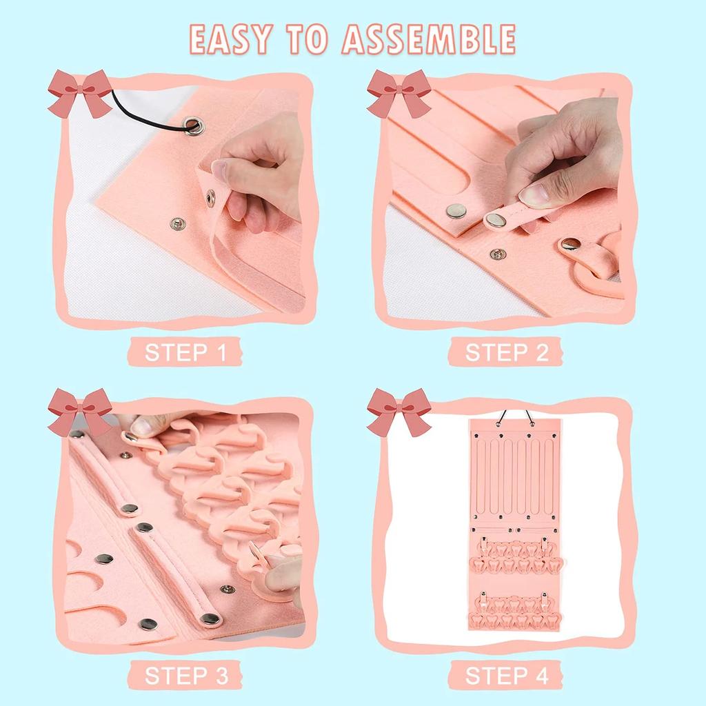 Hair Bows Organizer Large Capacity Headband Holder Wall Hanging Hair Clip Storage Hanger Space Saving Hair Accessories Display