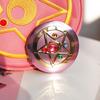 Portable Makeup Flat Mirror Magnifying Clamshell Foldable Metal Sailor Moon Crystal Star Perfect for and Parties J-ouuo Mirror, Double-Sided + Glass,