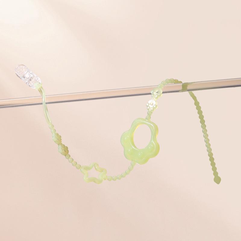 

Cute Cartoon Silicone Pacifier Holder Clips Solid Color Nipple Accessories Baby Teether Toys Straps Silicone Anti-drop Chains