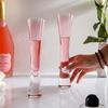 Hourglass Shape Glass Cup Tall Elegant Champagne Flute For Juice Beer Cocktail Home Bar Party Wedding