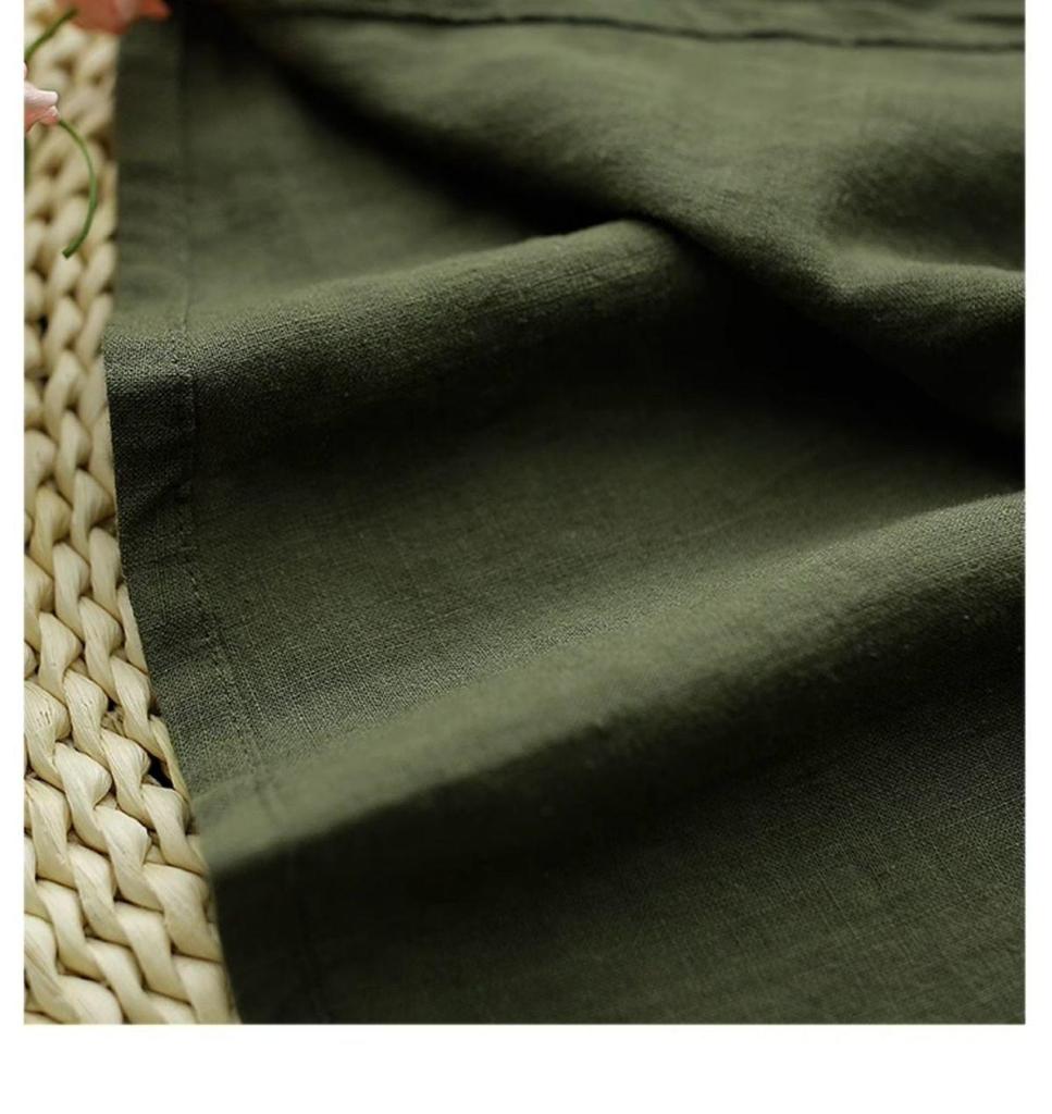 Women's Retro Embroidered Cotton-Linen Short Sleeve Top