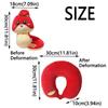 Creative Zodiac Snake Plush Doll Cute Plush Snake Toy Stuffed Neck Pillow  Festival Accessories